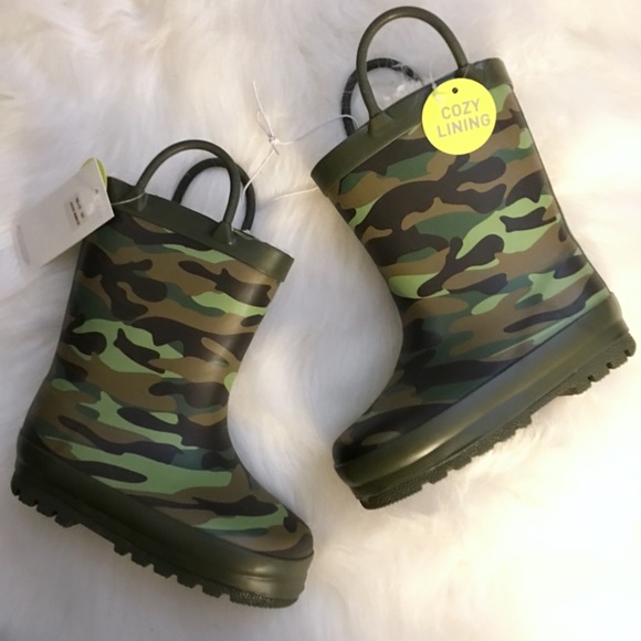 boys camo rain boots